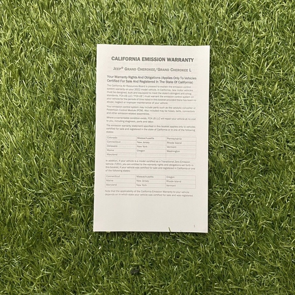 2022 Jeep Grand Cherokee, Grand Cherokee L Owners Manual, 5.7L 3.6L 2.0L - Picture 8 of 12